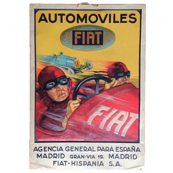 Cartel chapa automóviles Fiat