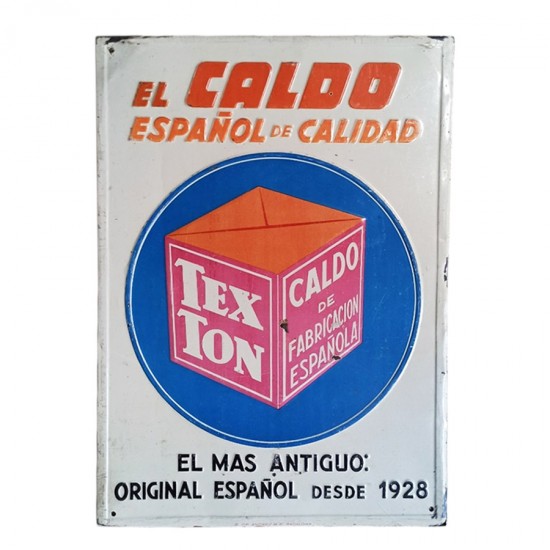 Cartel Chapa Caldo Texton
