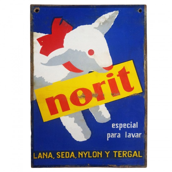 Cartel Esmaltado Doble Cara...