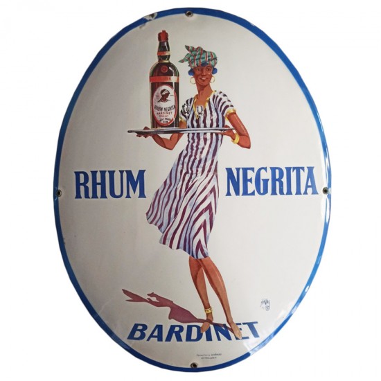 Cartel Esmaltado Rhum Negrita