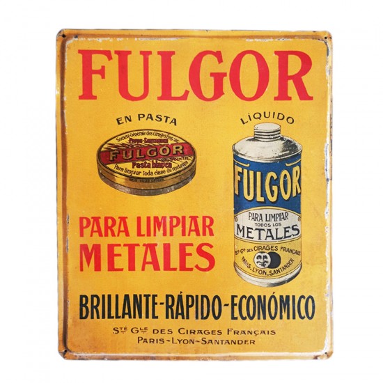 Cartel Chapa Fulgor para...